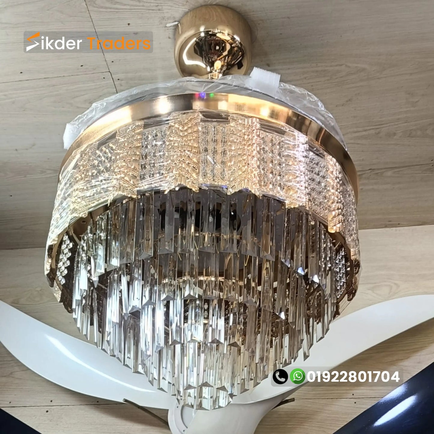 Luxury 48" inch Chandelier Ceiling Fan