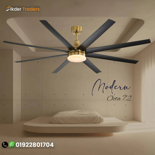 72" Inch Luxury 8 Blades Bldc Remote Control  Abs Blades Ceiling Fan