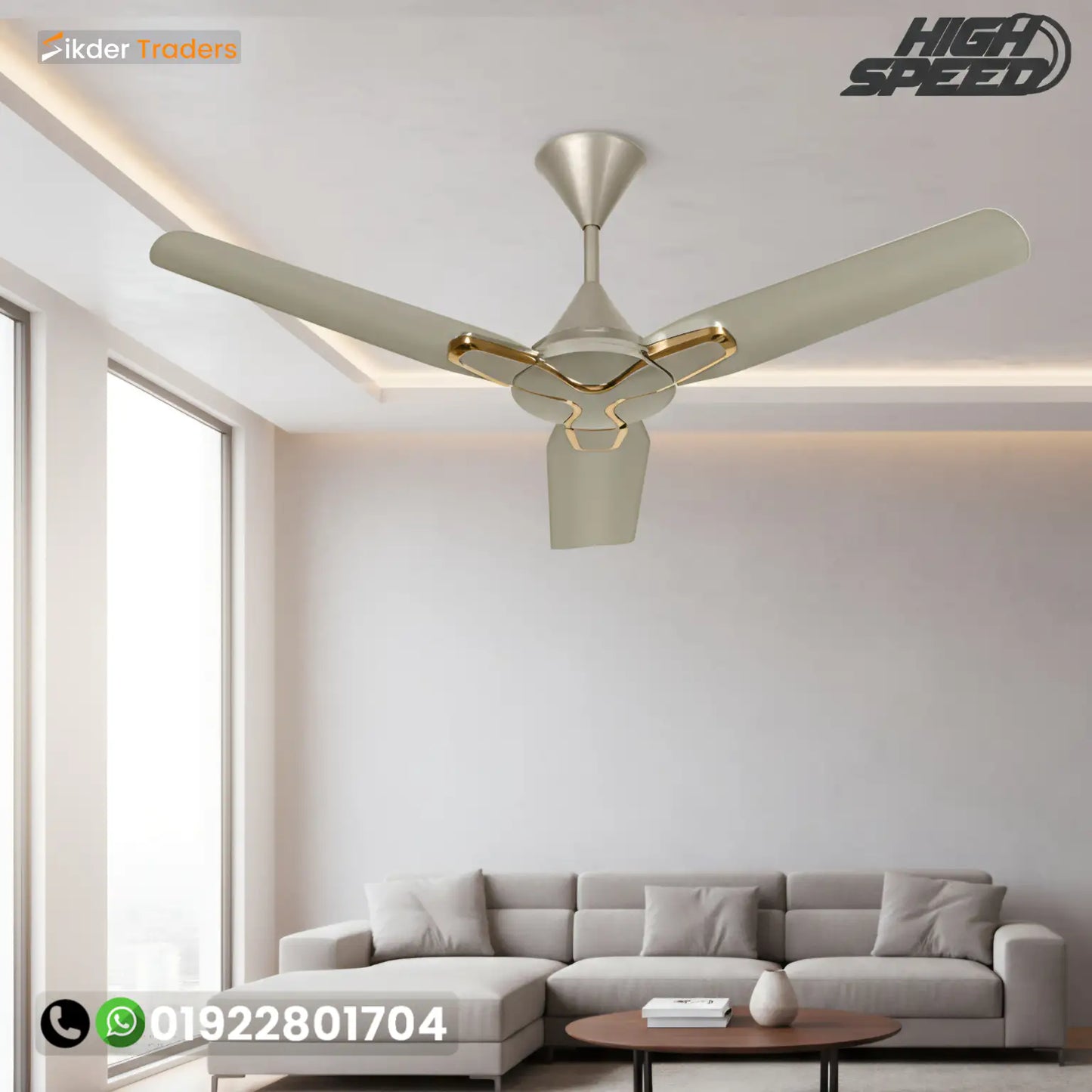 Orient jazz art white 56" Inch Ceiling Fan