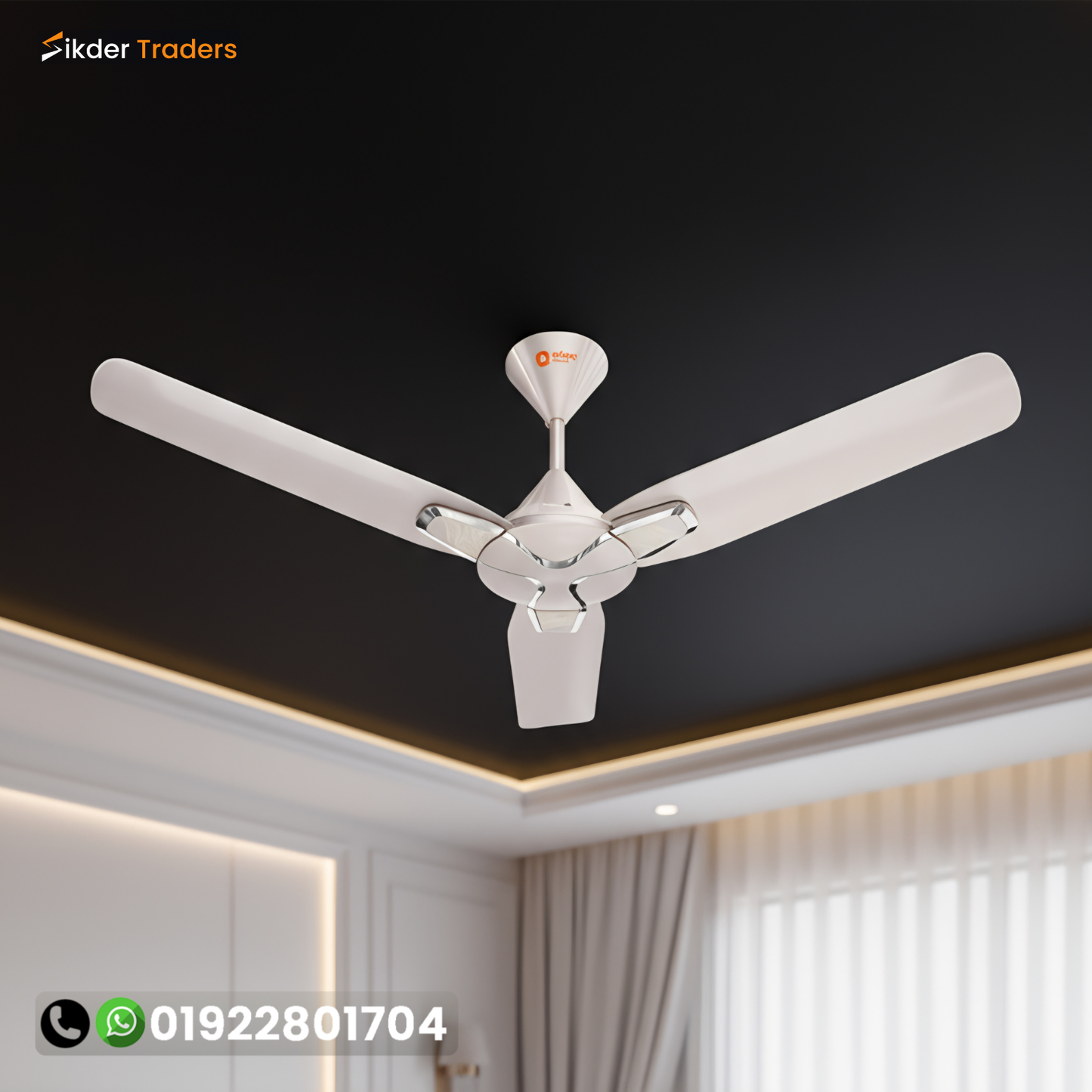 Orient jazz art white 56" Inch Ceiling Fan