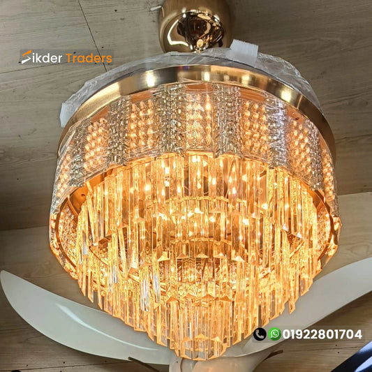 Luxury 48" inch Chandelier Ceiling Fan