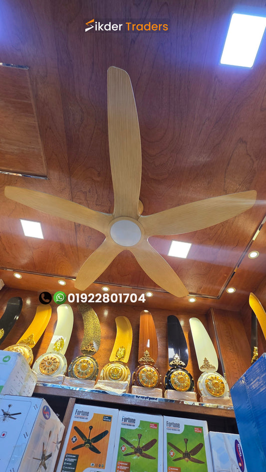 60" Inch Abs 5blades Bldc Remote Control Ceiling Fan
