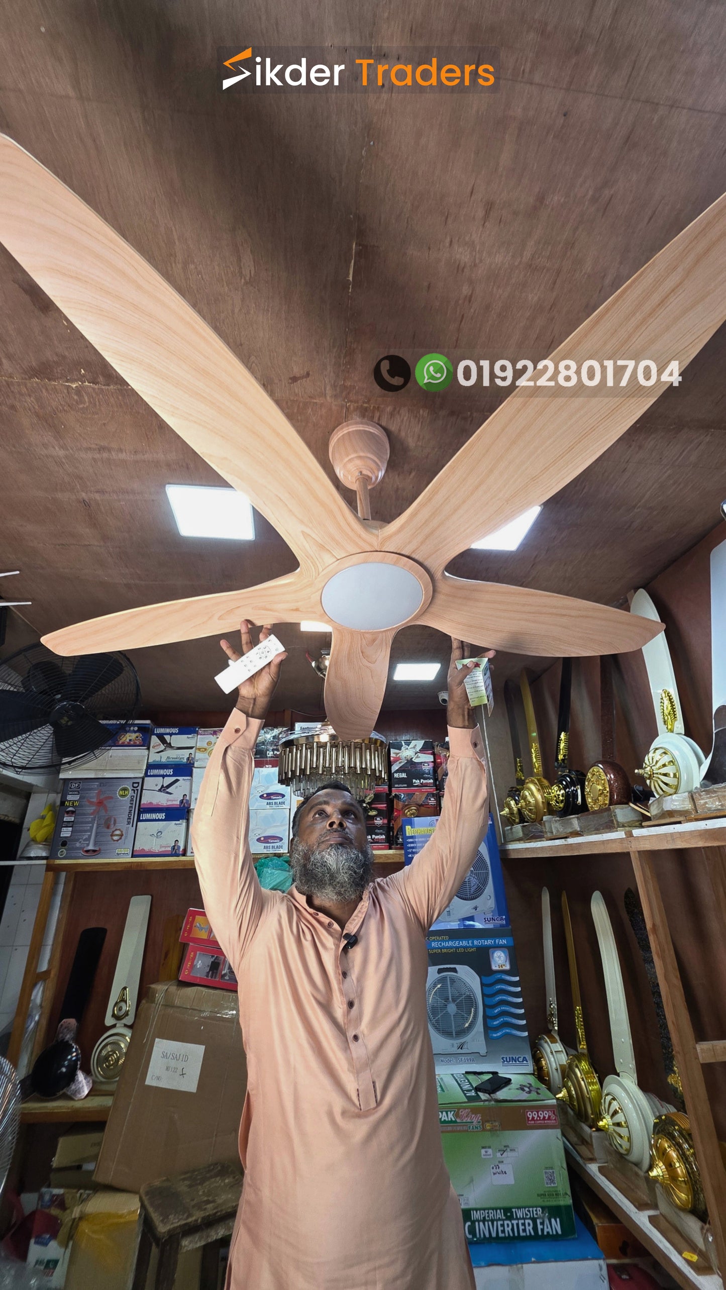60" Inch Luxury Abs 5 Blades Ceiling Fan